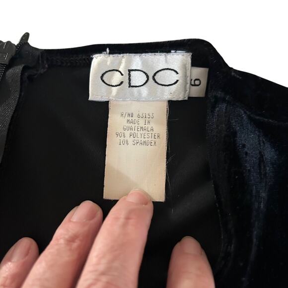 Caren Desiree Company CDC Jumpsuit Velvet SZ6 Sleeveless Zip Back Wide Leg - Picture 6 of 12